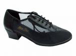 dansschoenen zwart mesh leder van  